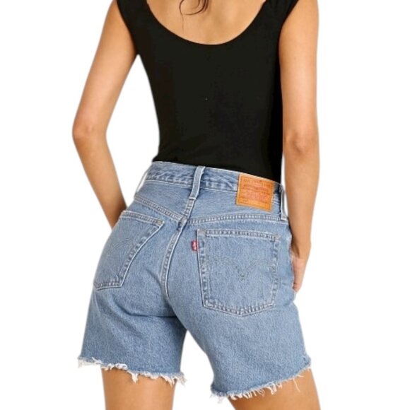 Levi's 501 Premium Denim Mid Thigh Luxor Street Shorts - Picture 7 of 14